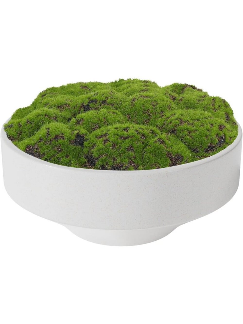 Handmade 11" Ceramic Moss Bowl - Unique Artificial Centerpiece for Home & Office